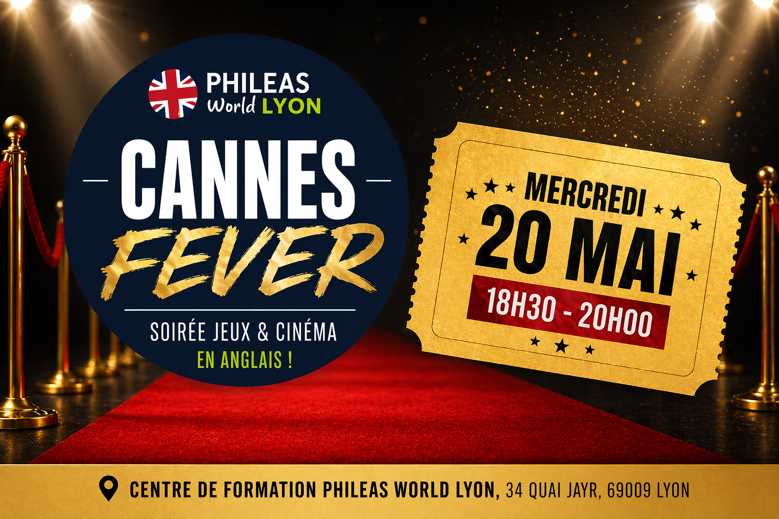 Soirée jeux et cinéma en anglais à Lyon